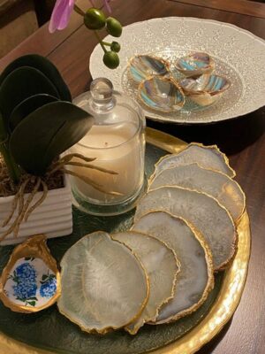 White Agate Crystal Coasters