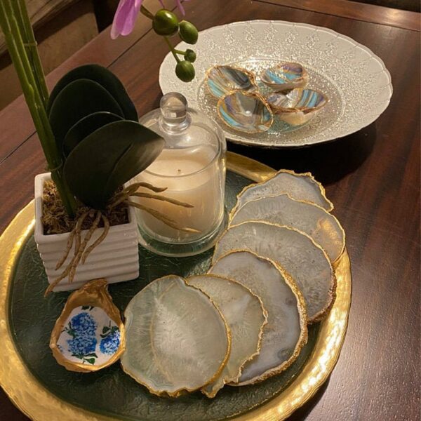 White Agate Crystal Coasters