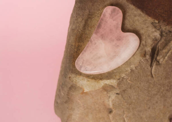Rose quartz Natural Gua Sha Crystals Massage Tool