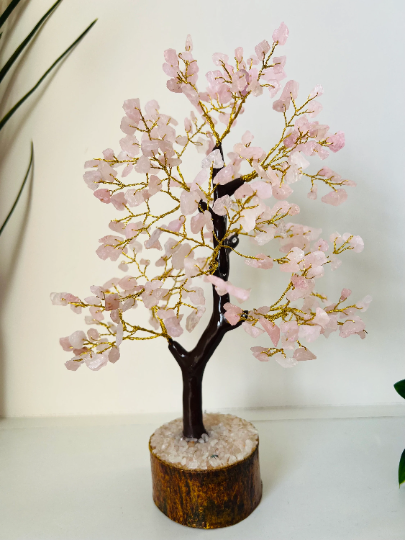 Rose Quartz crystal tree 300 crystals