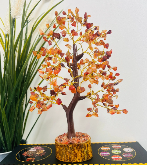 Carnelian crystal tree 300 crystals