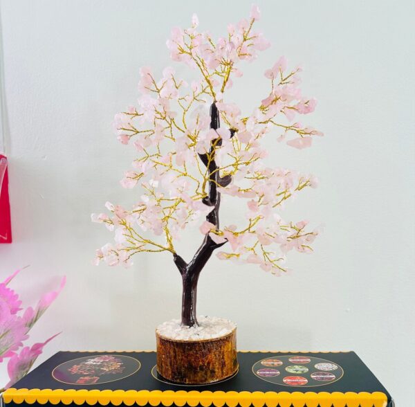 Rose Quartz crystal tree 300 crystals