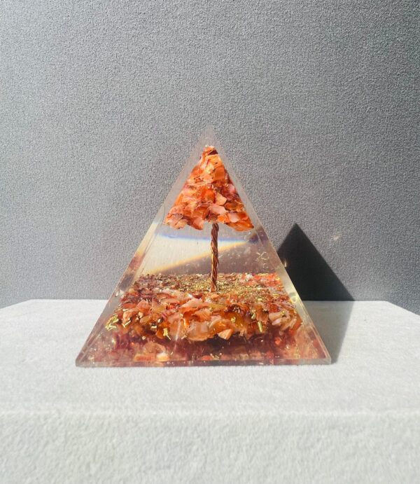Carnelian Crystal Orgonite Pyramid