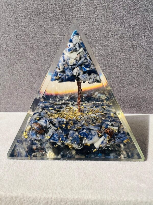 Lapis Lazuli Crystal Orgonite Pyramid