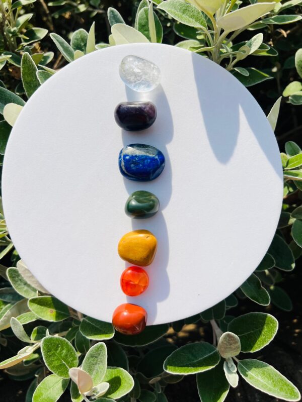 Seven Chakra Stones Set With Guide and Gift Box