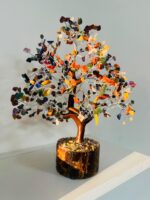 Multistone crystal Tree silver wire 500 crystals