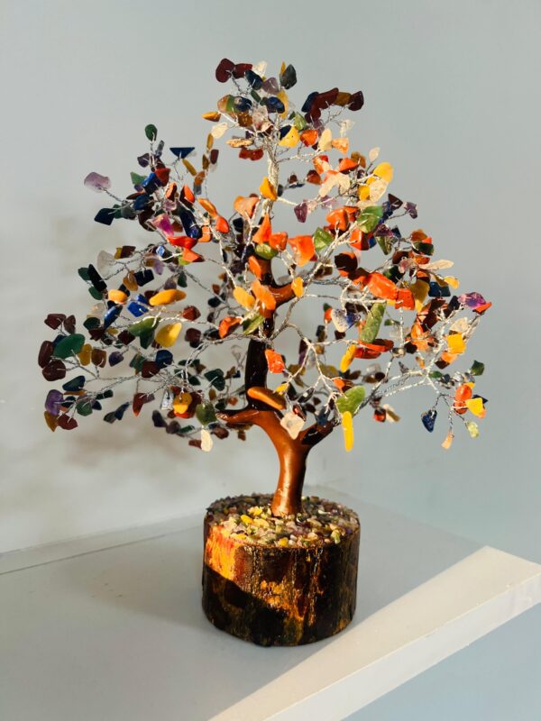 Multistone crystal Tree silver wire 500 crystals