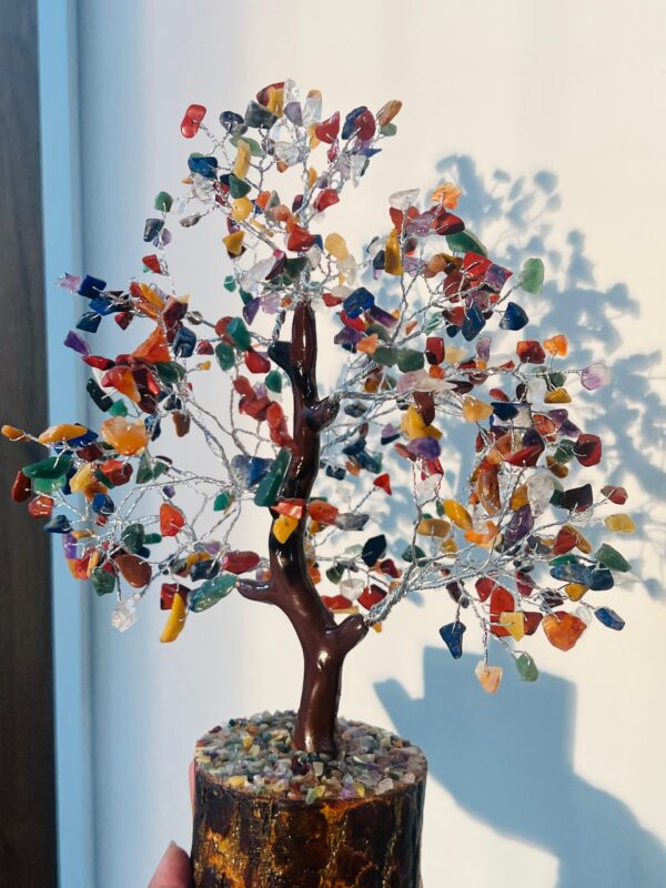Multistone crystal Tree silver wire 500 crystals