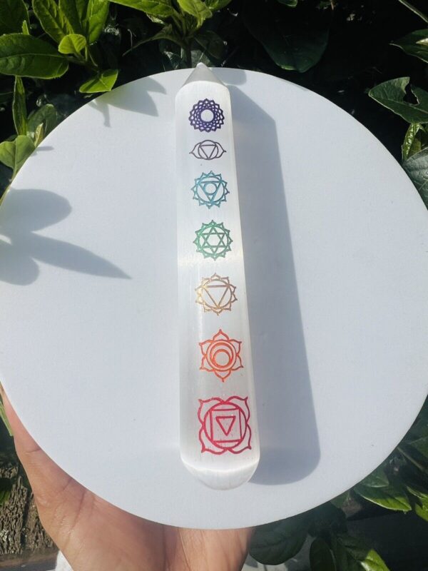 Selenite Crystal Pointed Wand