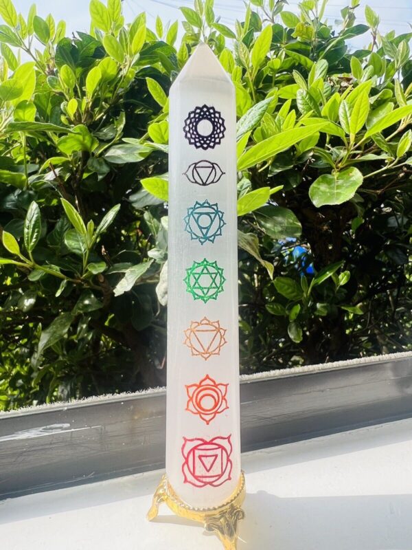 Selenite Crystal Pointed Wand