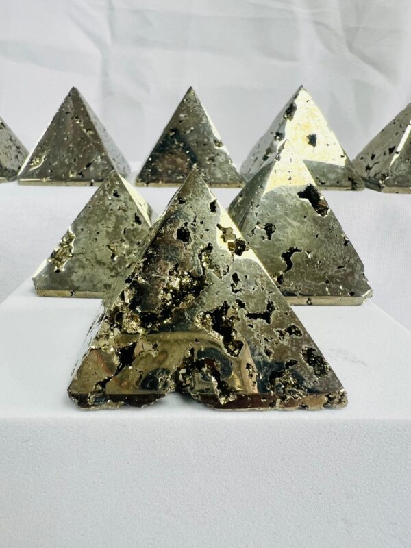 Pyrite Pyramid With Natural Cluster