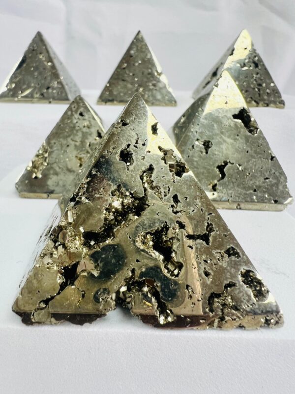 Pyrite Pyramid With Natural Cluster