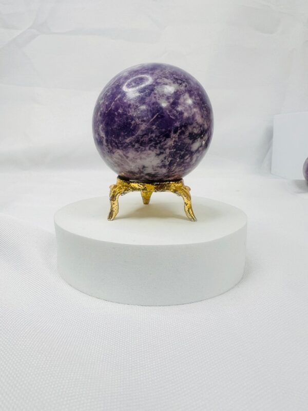 Lepidolite crystal sphere 40 mm
