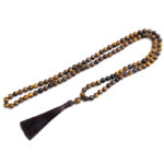Tigers eye crystal 108 Hand knotted japa mala