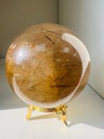 Golden Rutile Crystal Sphere
