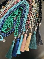 Indian Agate crystal 108 Hand knotted japa mala