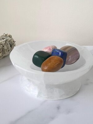 Selenite Cleansing Round Bowl 10 cm