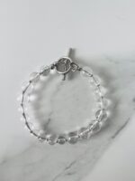 Clear quartz Breathing Beads, Meditation Beads, 4-7-8 Breathing
