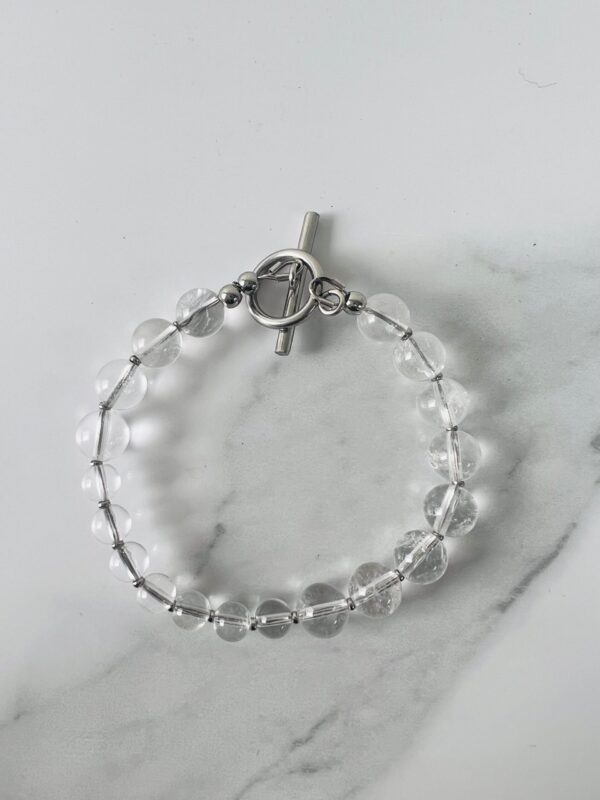 Clear quartz Breathing Beads, Meditation Beads, 4-7-8 Breathing