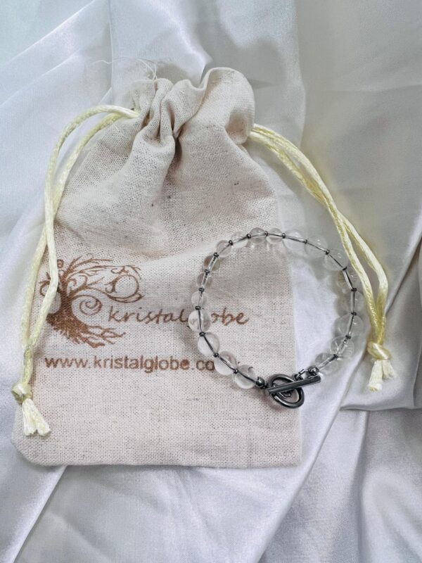 Clear quartz Breathing Beads, Meditation Beads, 4-7-8 Breathing