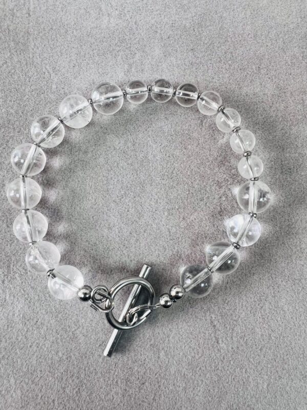 Clear quartz Breathing Beads, Meditation Beads, 4-7-8 Breathing