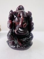 Hand- carved Red Garnet Ganesha