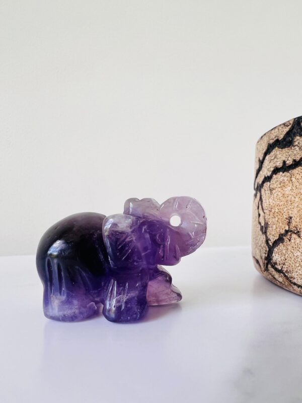 Amethyst Handcarved Elephant