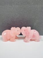 Rose quartz Handcarved Elephant