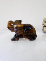 Tiger's Eye Handcarved Elephant