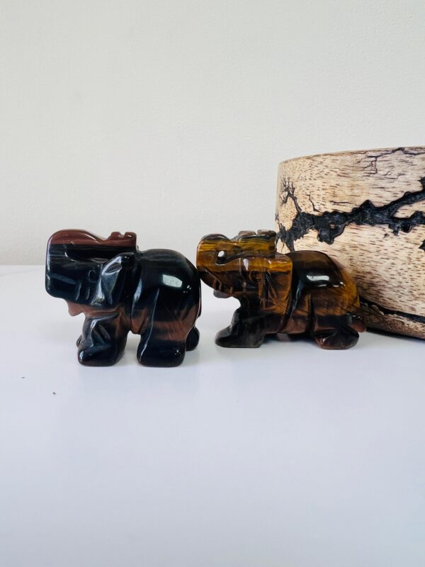 Tiger's Eye Handcarved Elephant