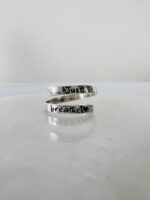 925 Sterling Silver “Just Breathe” Ring – Adjustable Band