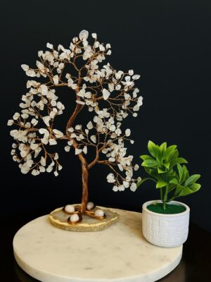 Rose quartz Copper Wire Crystal Tree 300 Crystals