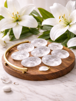 Clear Quartz Palm stone