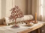 Garnet   copper wire Crystal Tree