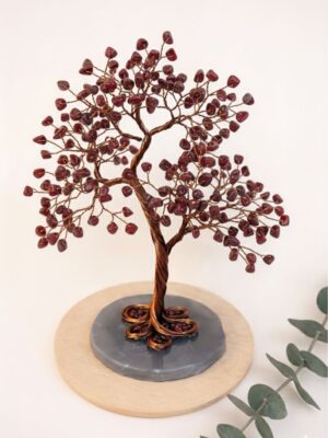 Garnet   copper wire Crystal Tree