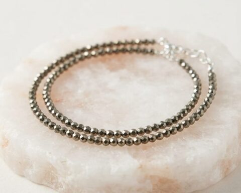 Pyrite crystal Anklet