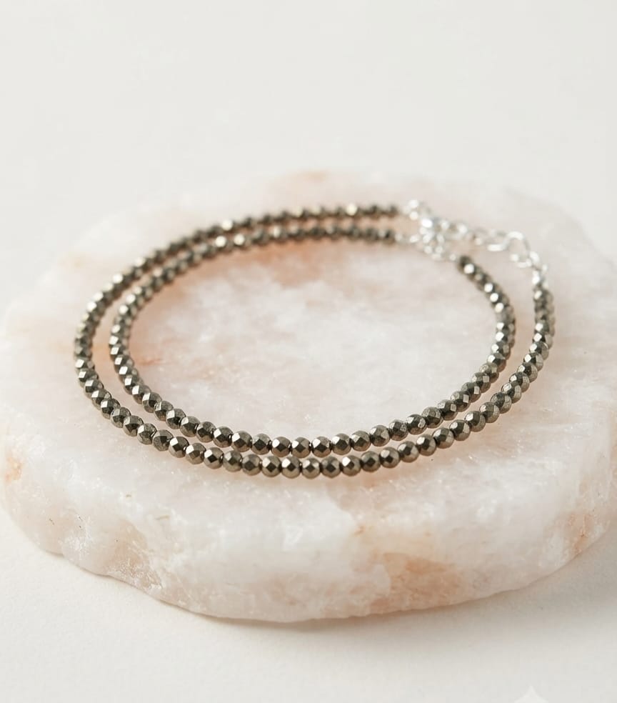 Pyrite crystal Anklet